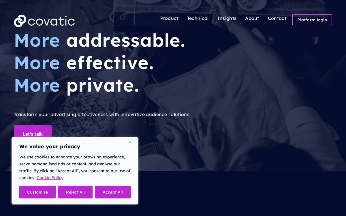 Covatic website preview