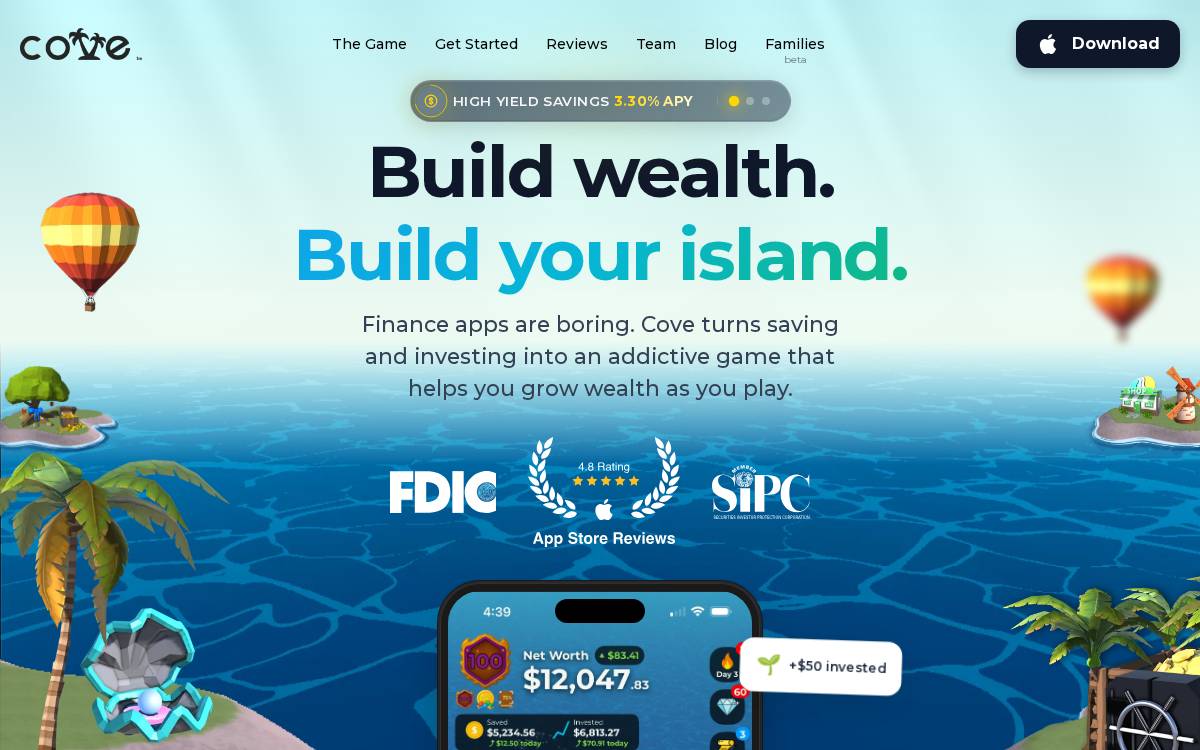 Cove website preview