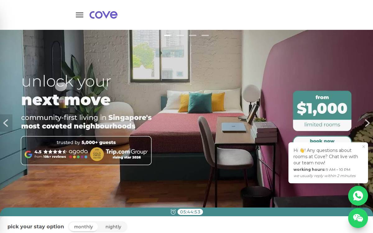 Cove website preview
