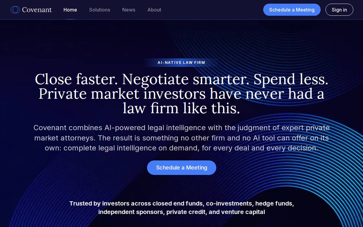 Covenant website preview
