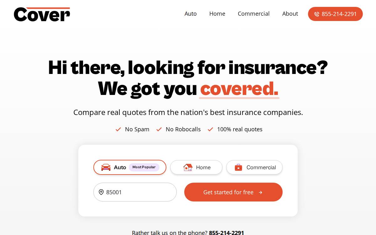 Cover website preview