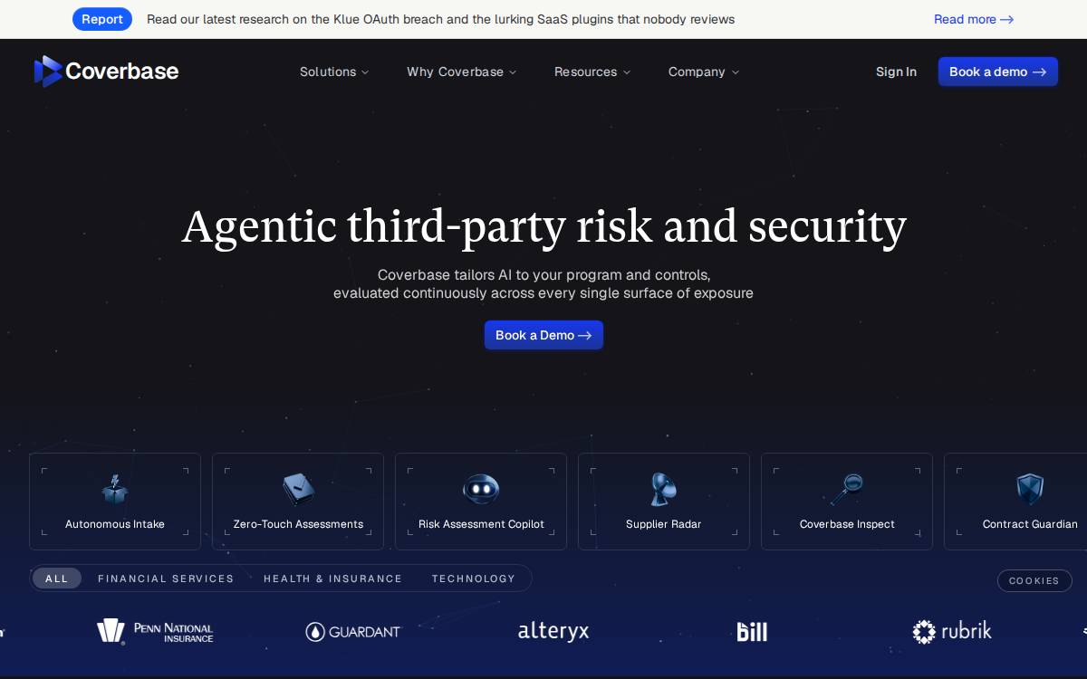 Coverbase website preview