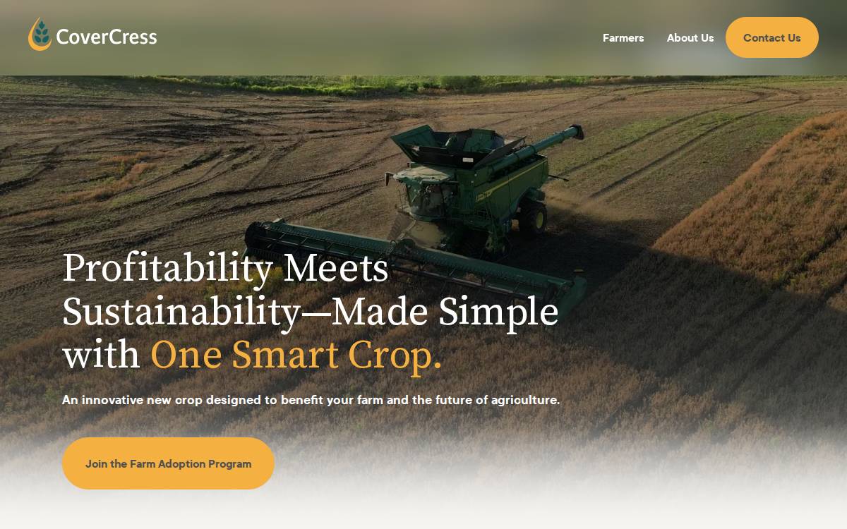 CoverCress website preview