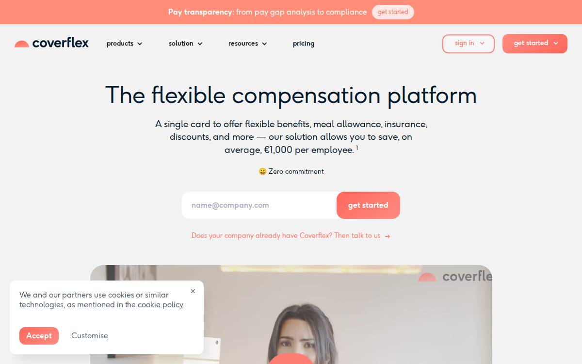 Coverflex website preview