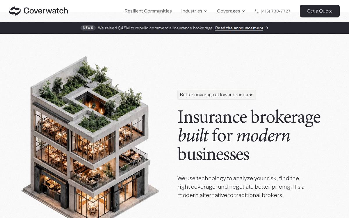 Coverwatch website preview
