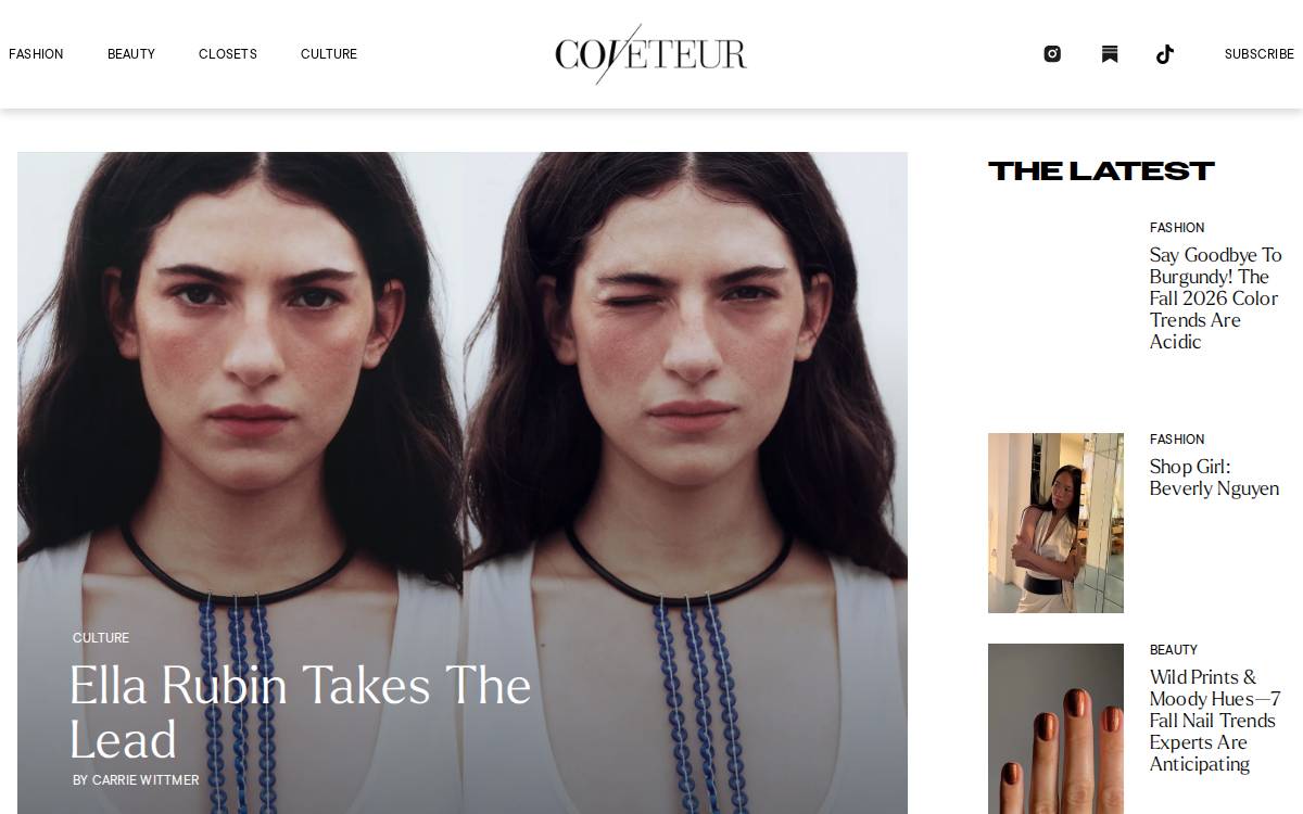 Coveteur website preview