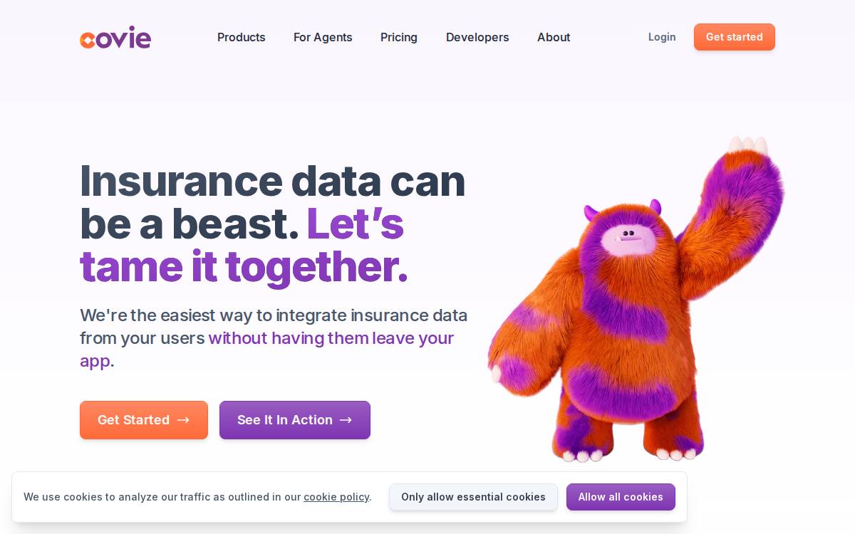 Covie website preview