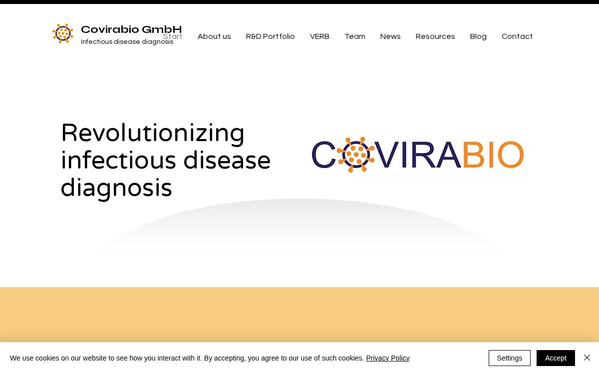 Covira Bio website preview