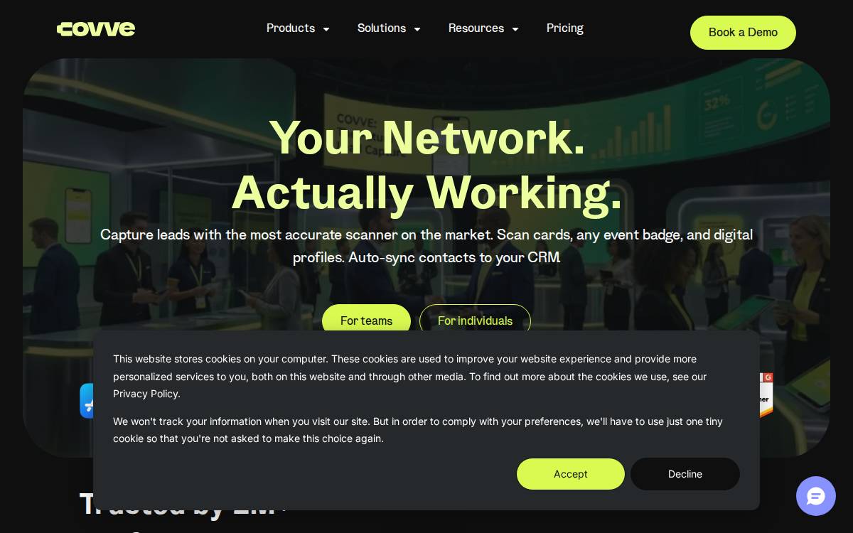 Covve website preview