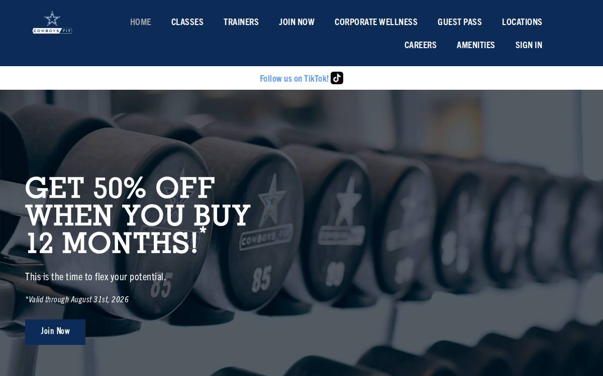 Cowboysfit website preview