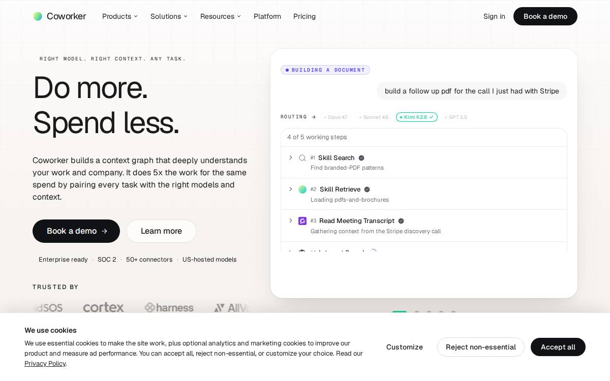 Coworker website preview