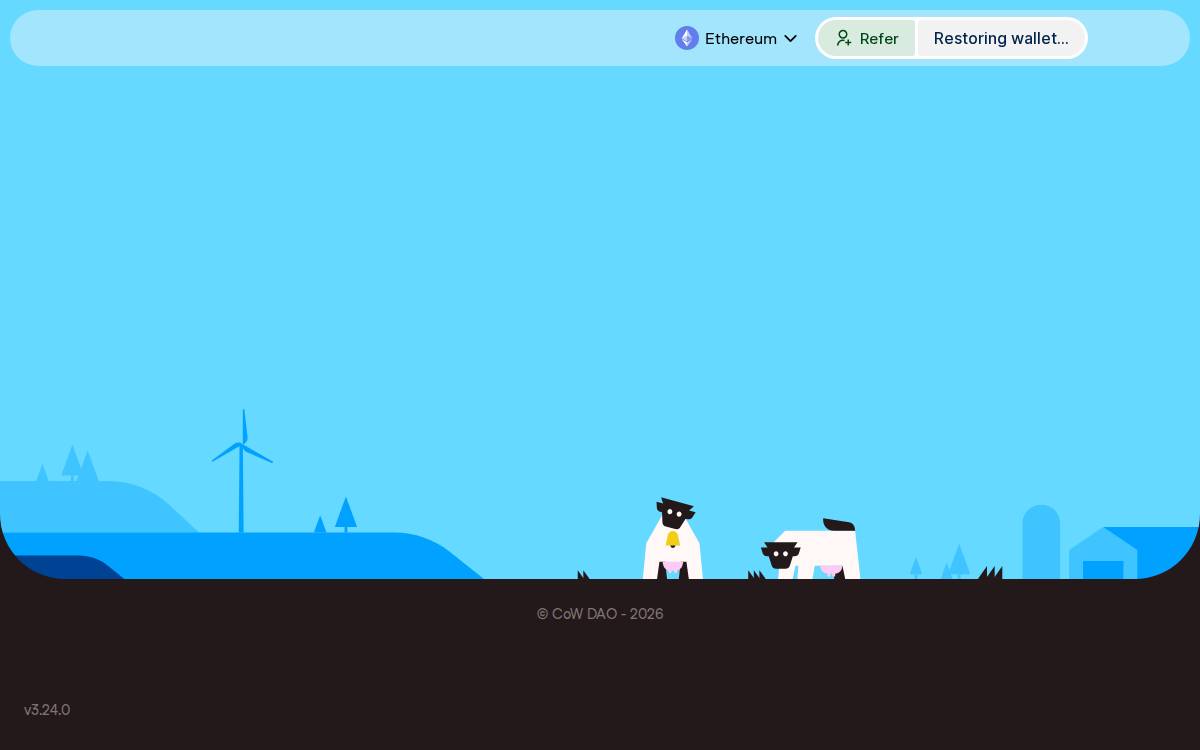 Cowswap website preview