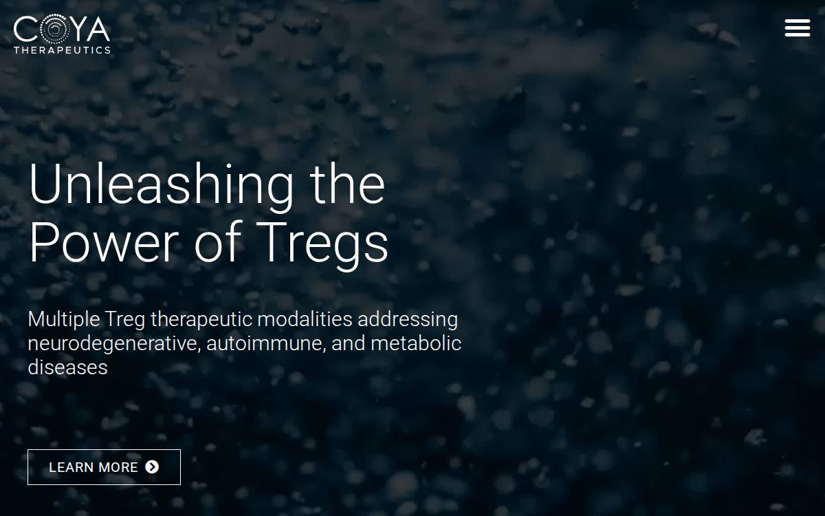 Coya Therapeutics website preview