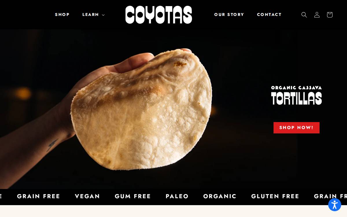 Coyotas website preview