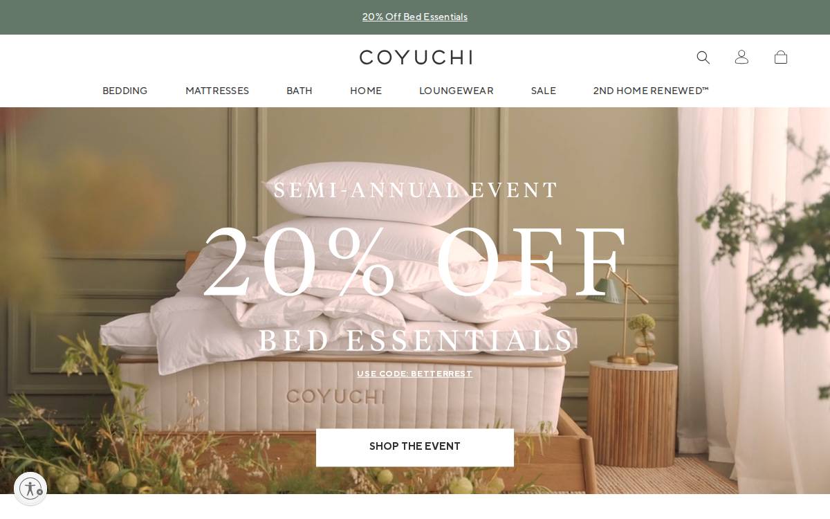 Coyuchi website preview
