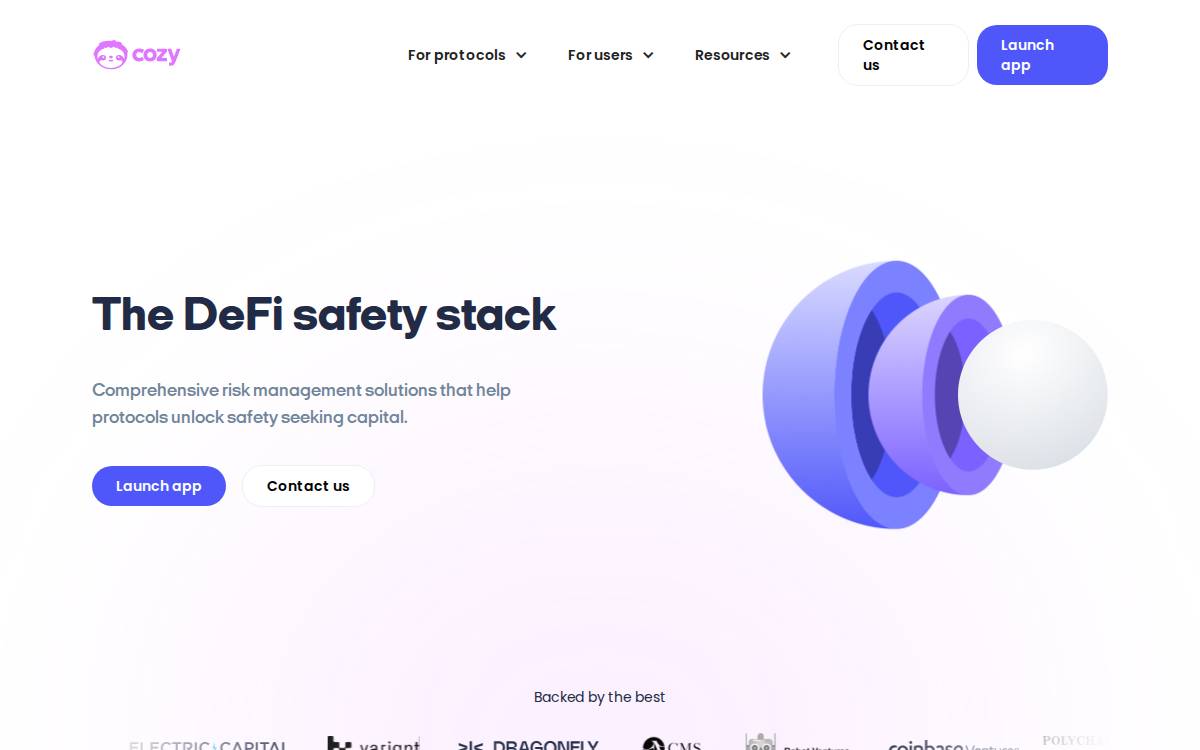 Cozy Finance website preview