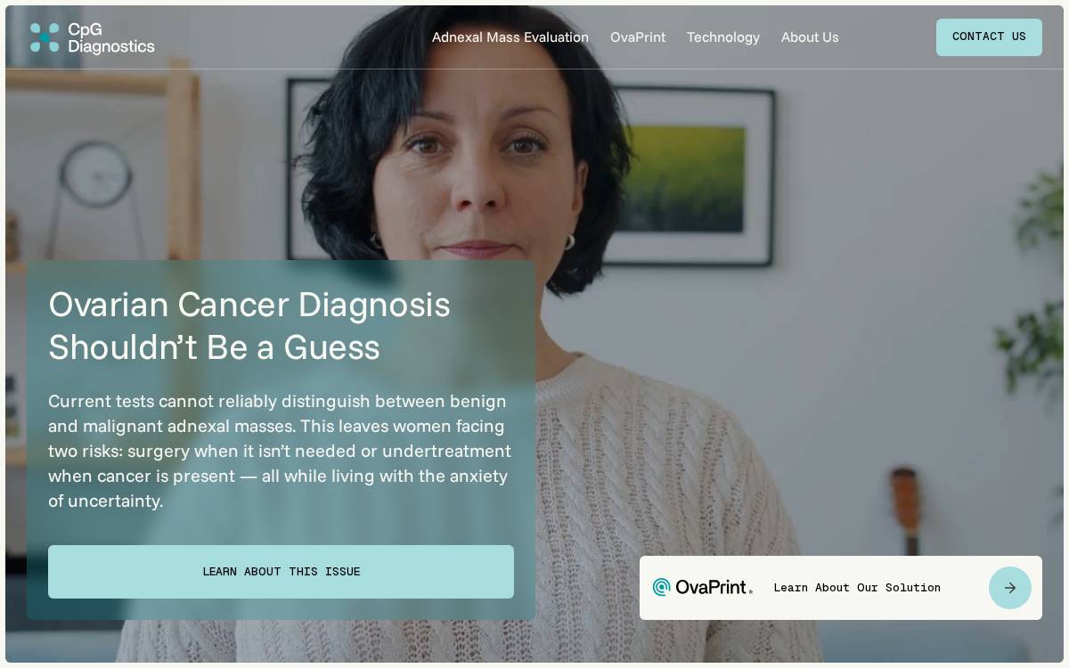 CpG Diagnostics website preview