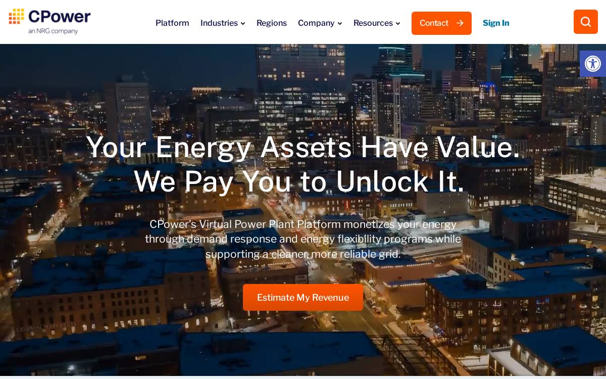 CPower Energy website preview