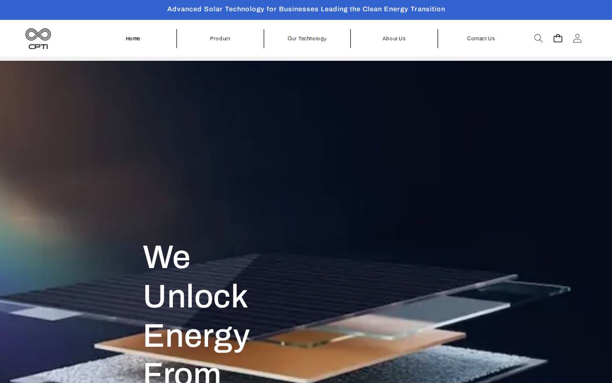 CPTI website preview