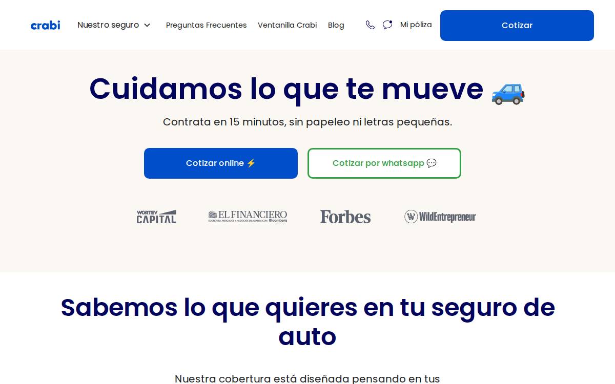 Crabi website preview