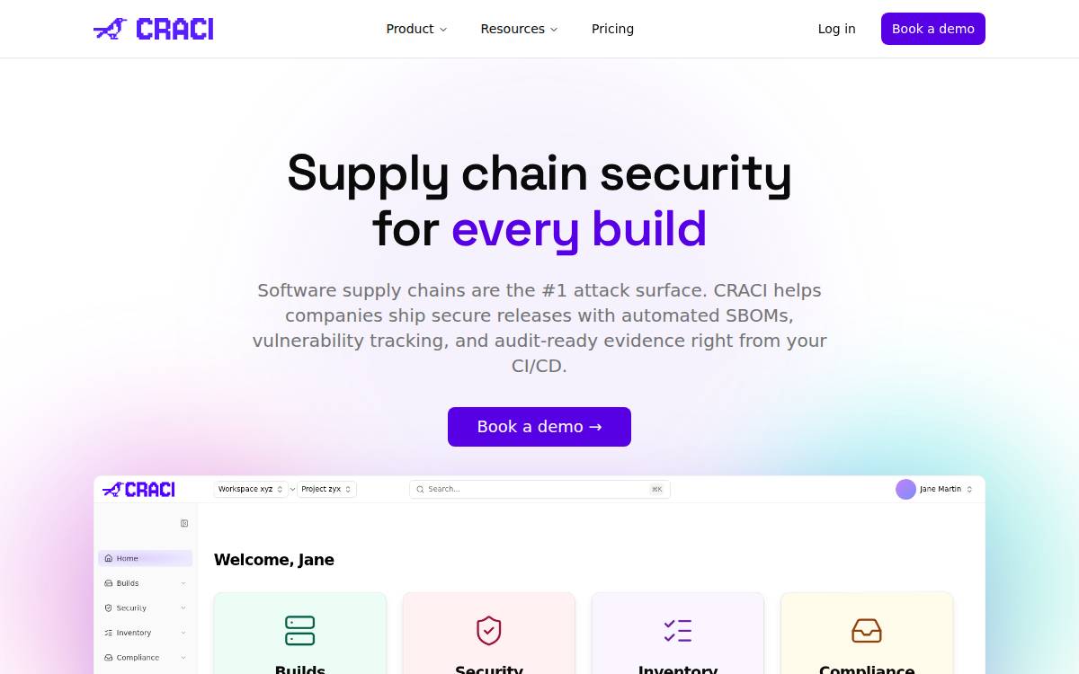 CRACI website preview