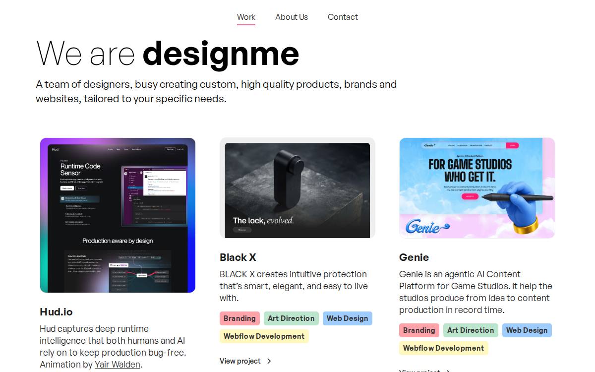 Crafted by DesignMe website preview
