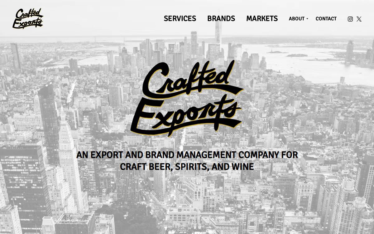 Crafted Exports website preview
