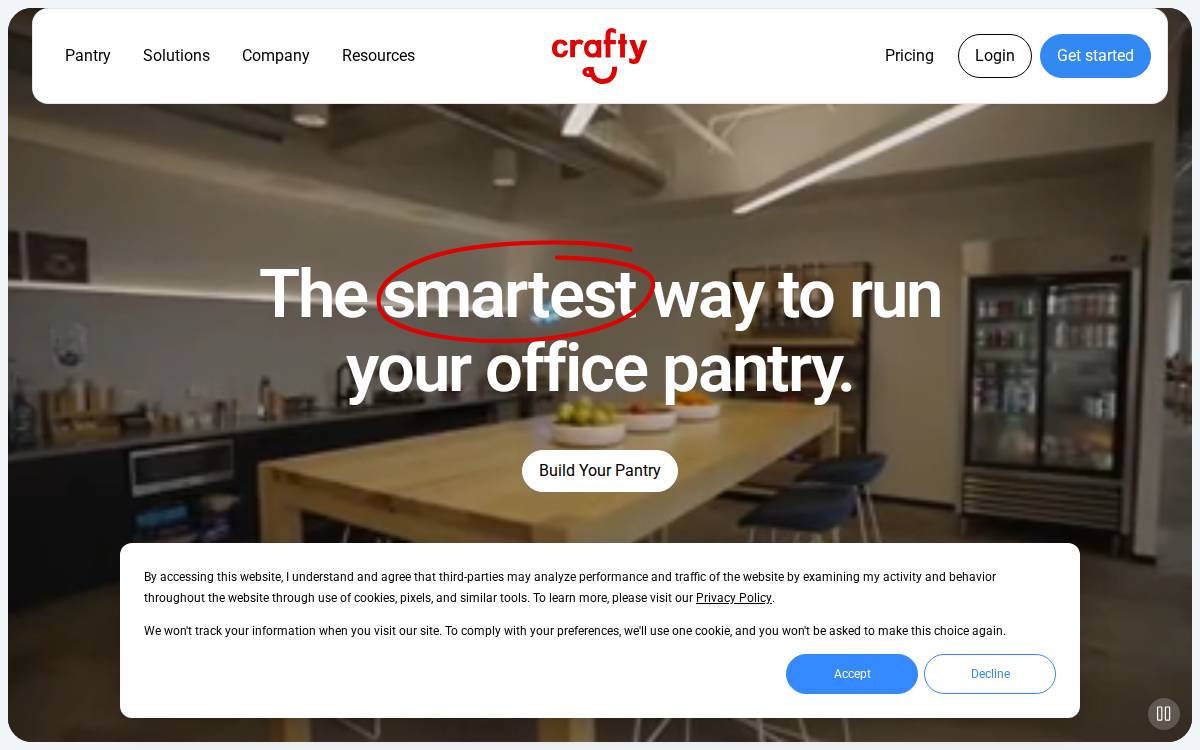 Crafty website preview