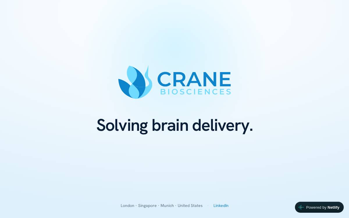 Crane Biosciences website preview