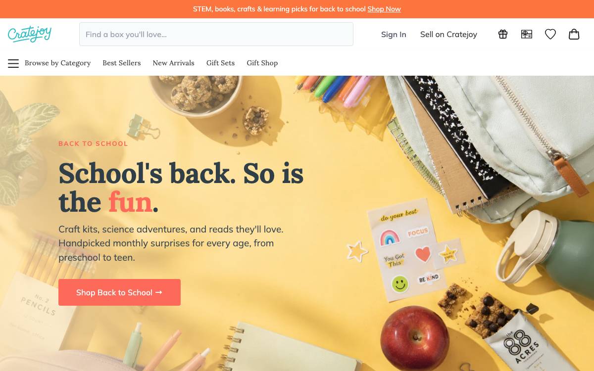 Cratejoy website preview