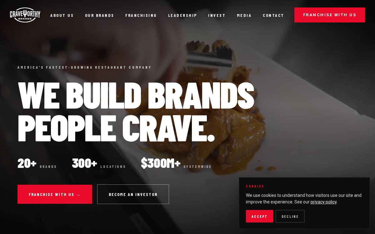 Craveworthybrands website preview