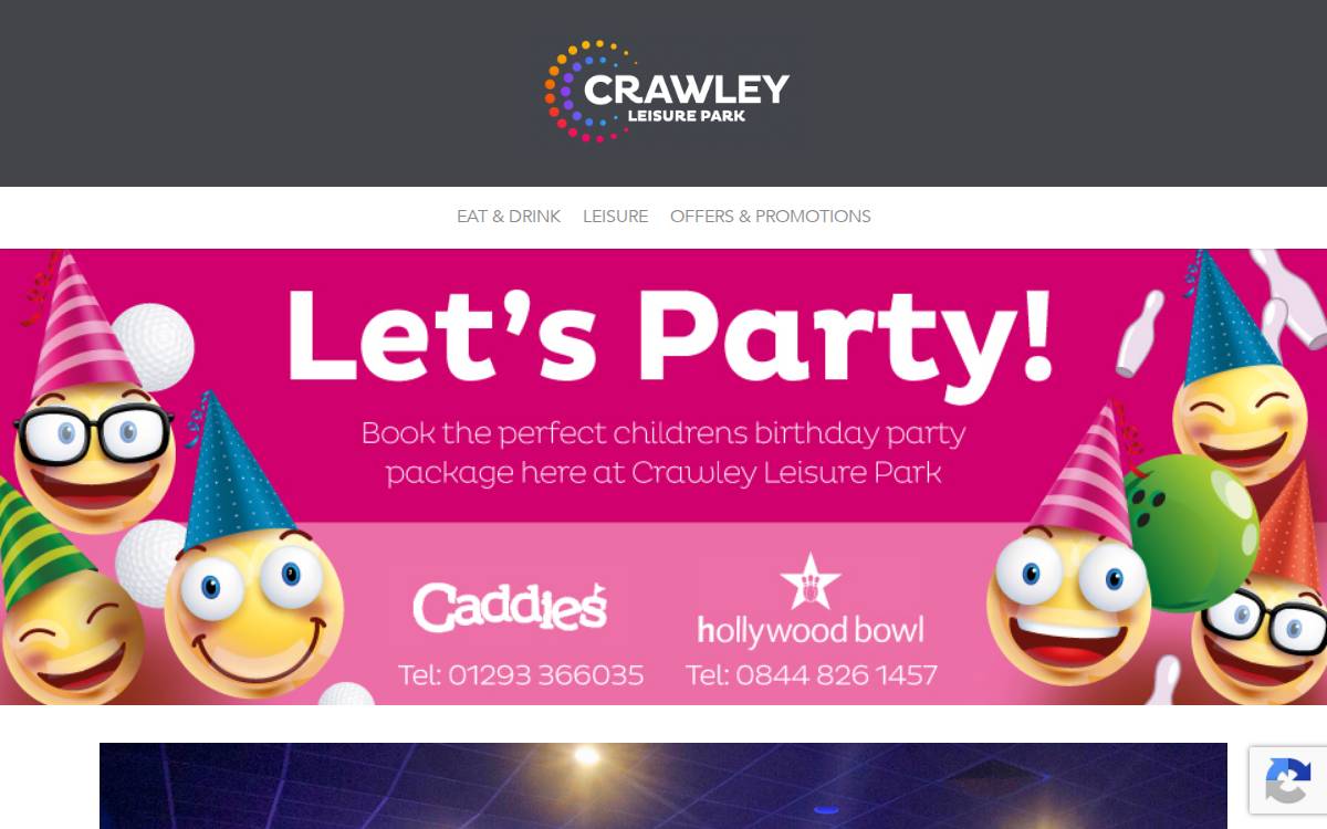 Crawley Leisure Park website preview