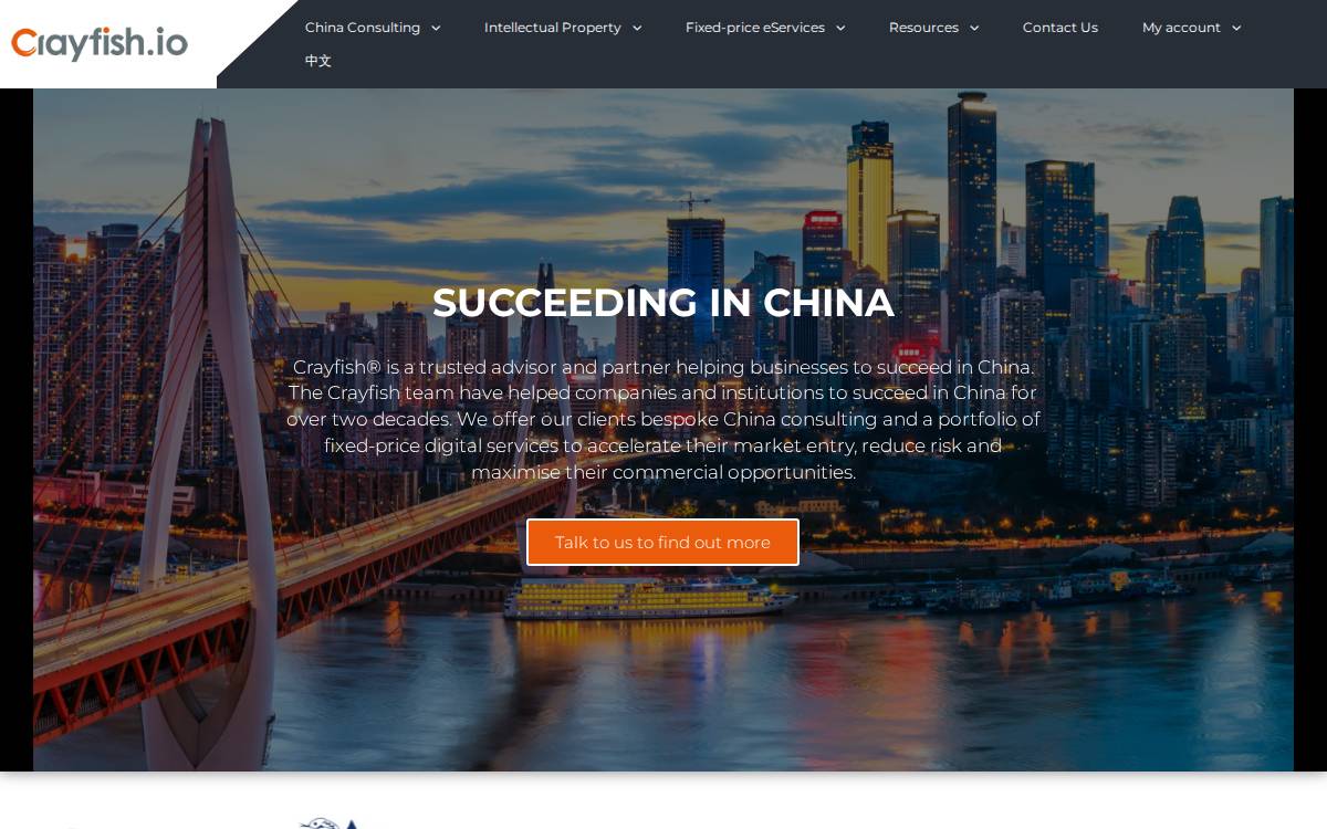 Crayfish website preview