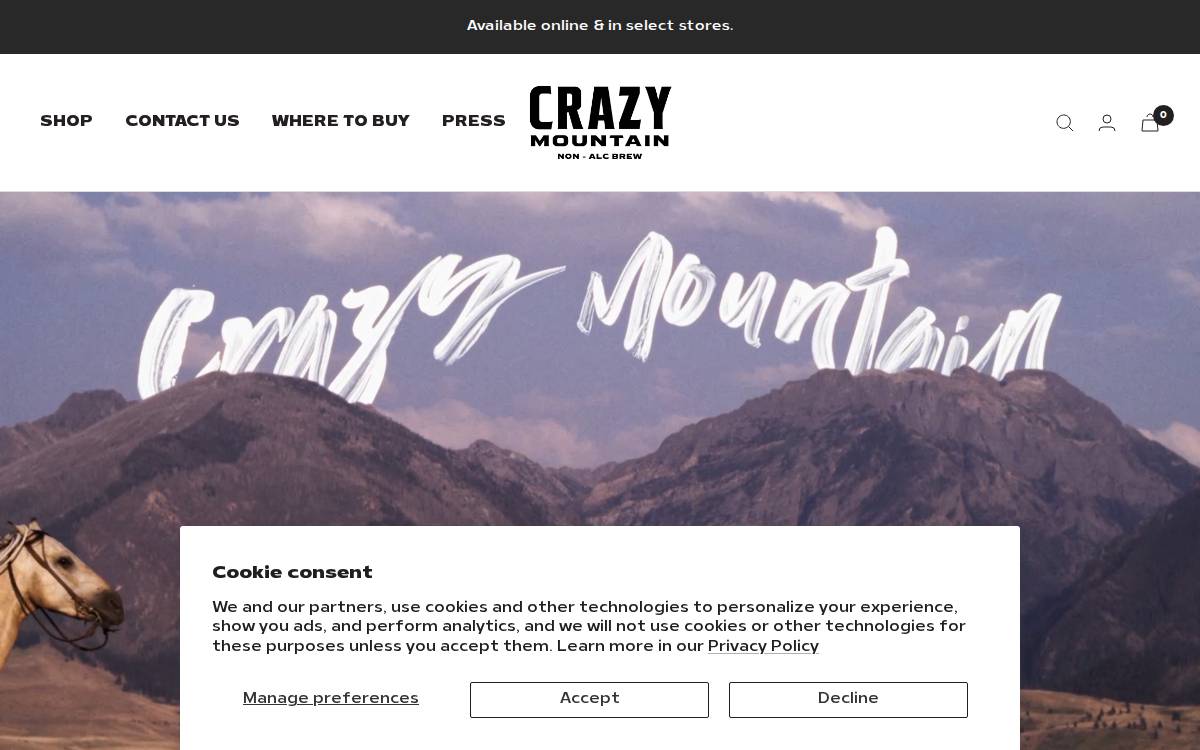 Crazy Mountain website preview