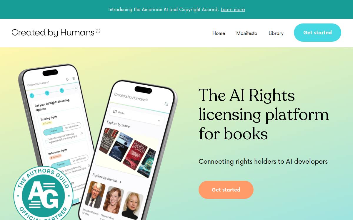 Created by Humans website preview