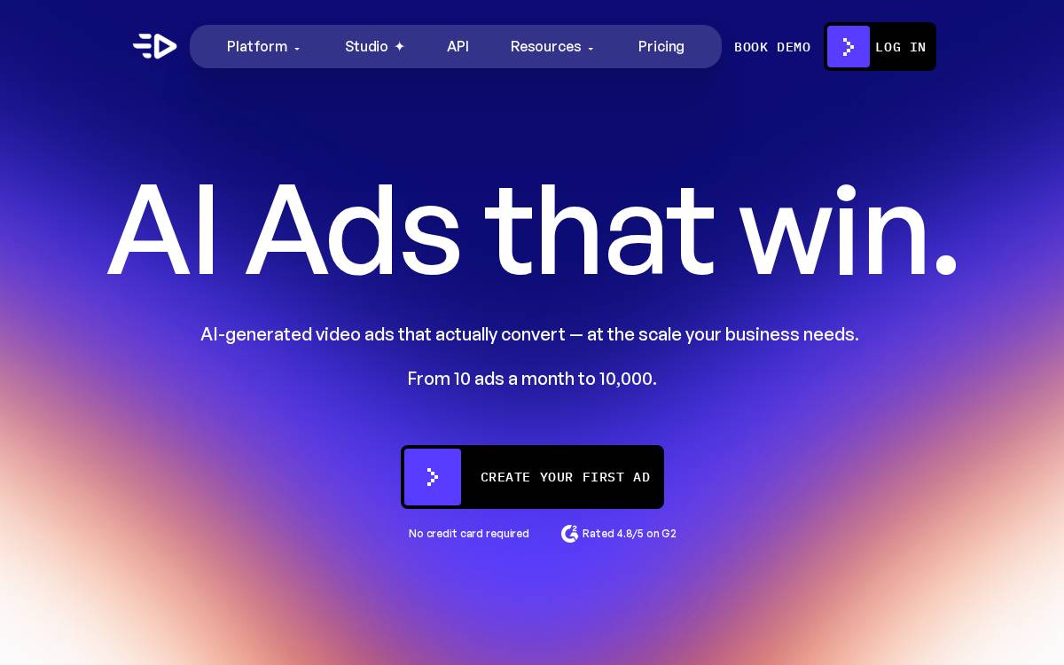 Creatify AI website preview