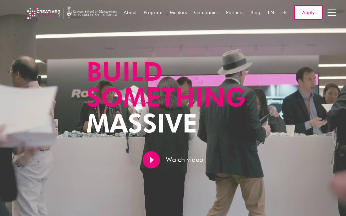 Creative Destruction Lab website preview