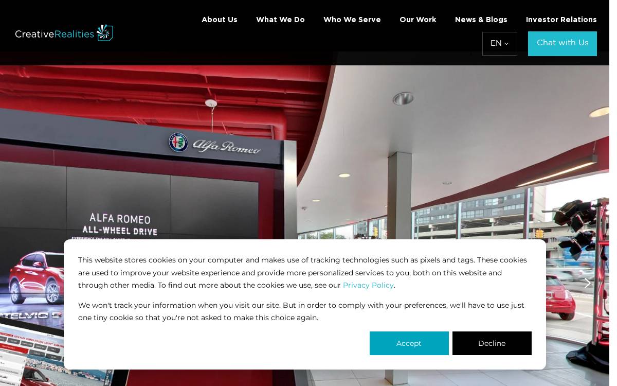 Creative Realities website preview