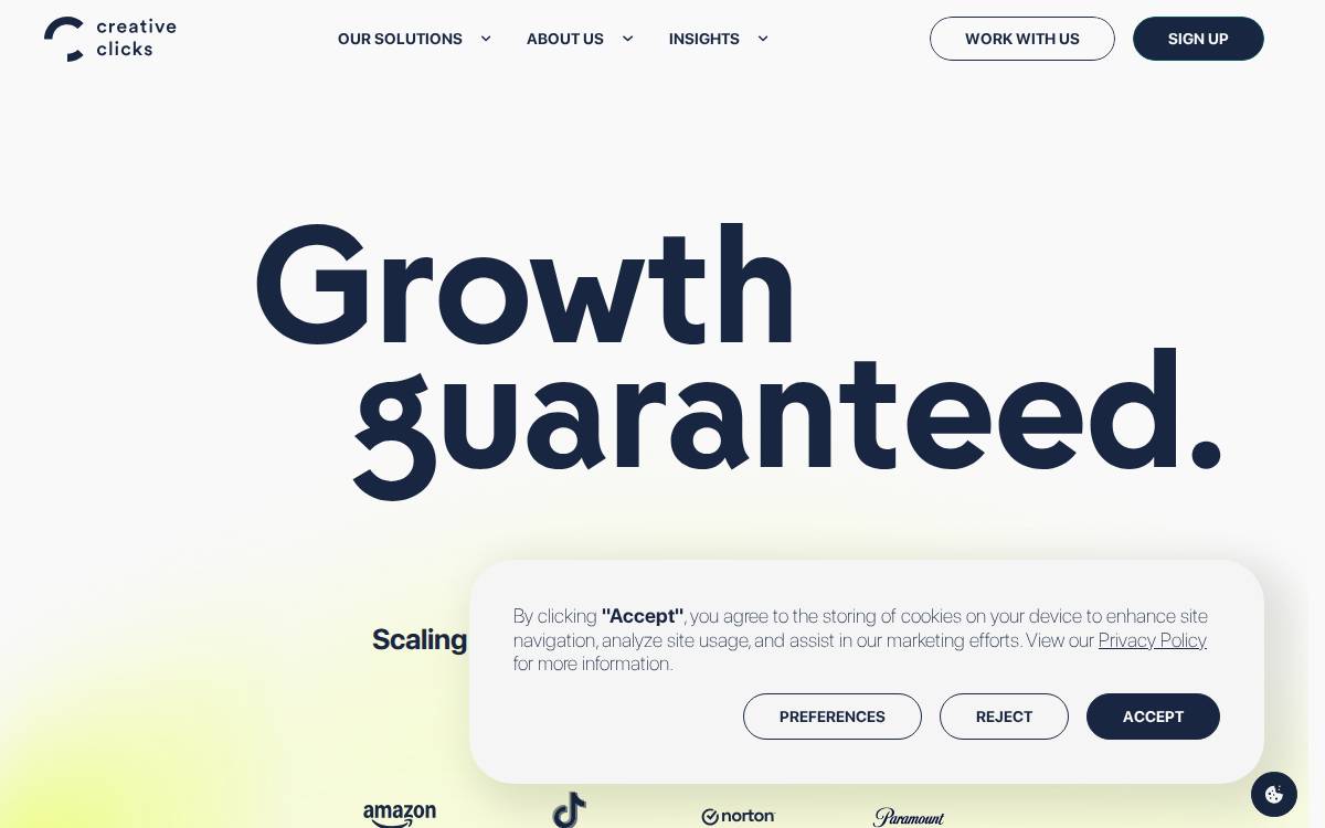 Creativeclicks website preview