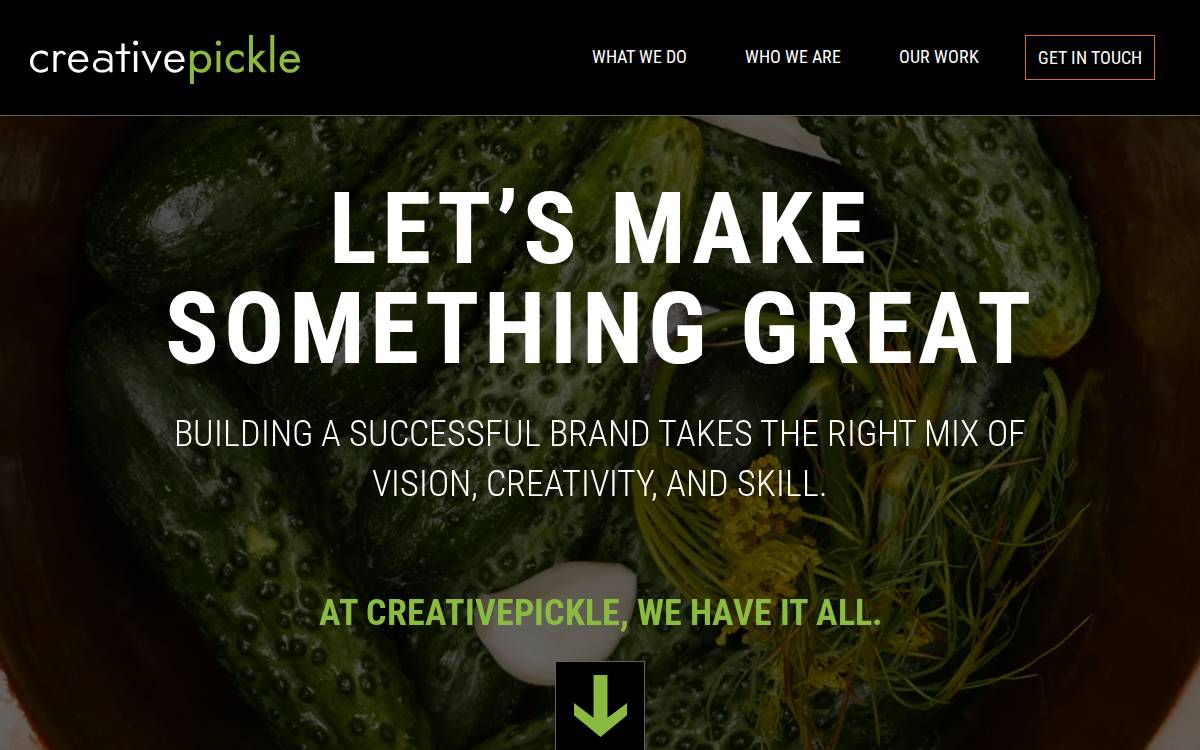 CreativePickle website preview