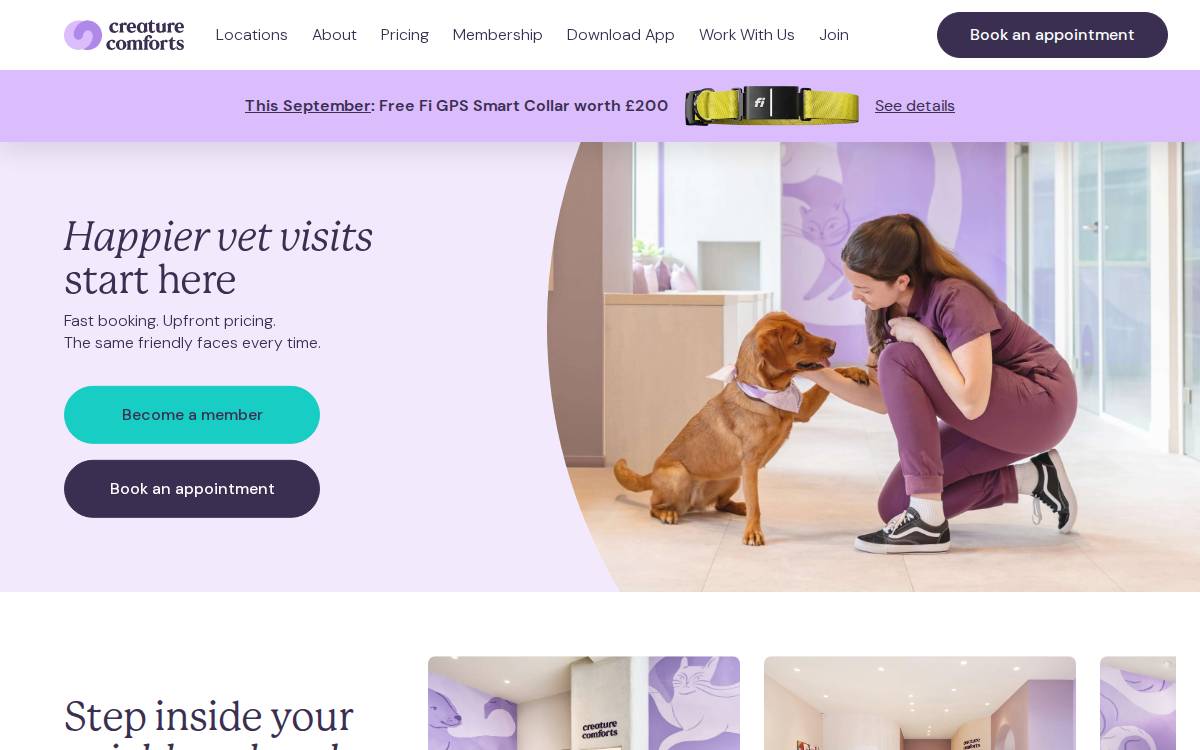 Creature Comfort website preview