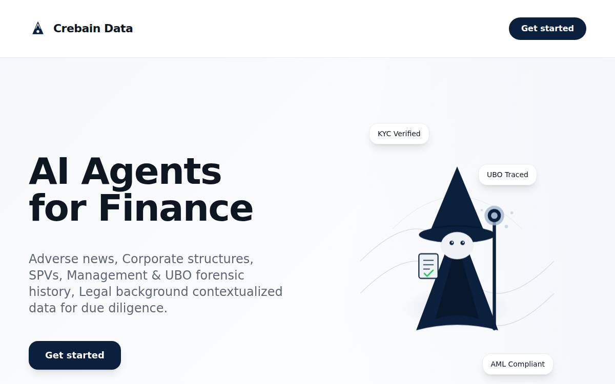 Crebain AI website preview