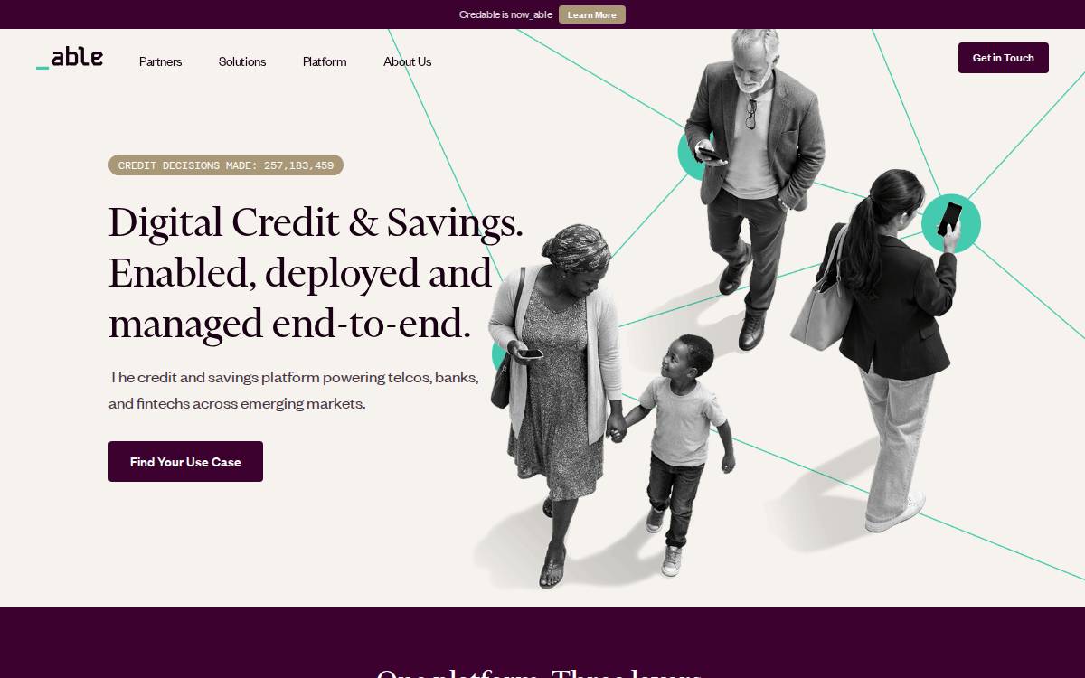 Credable website preview