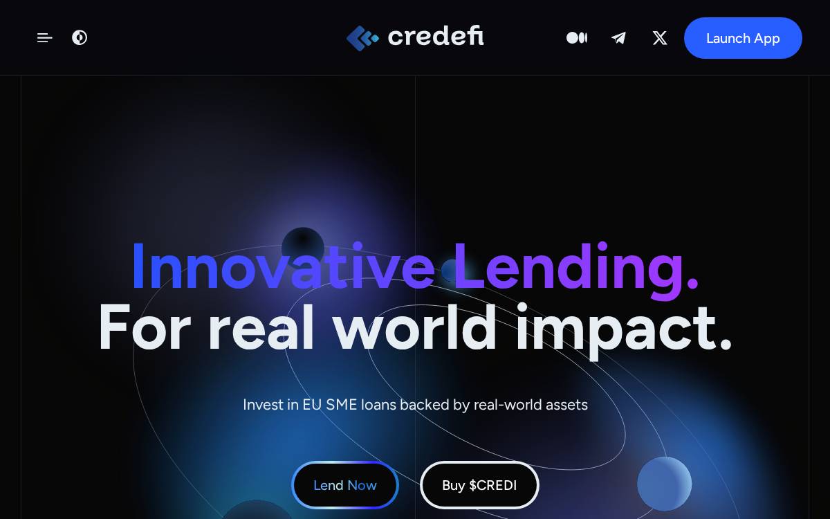 Credefi website preview