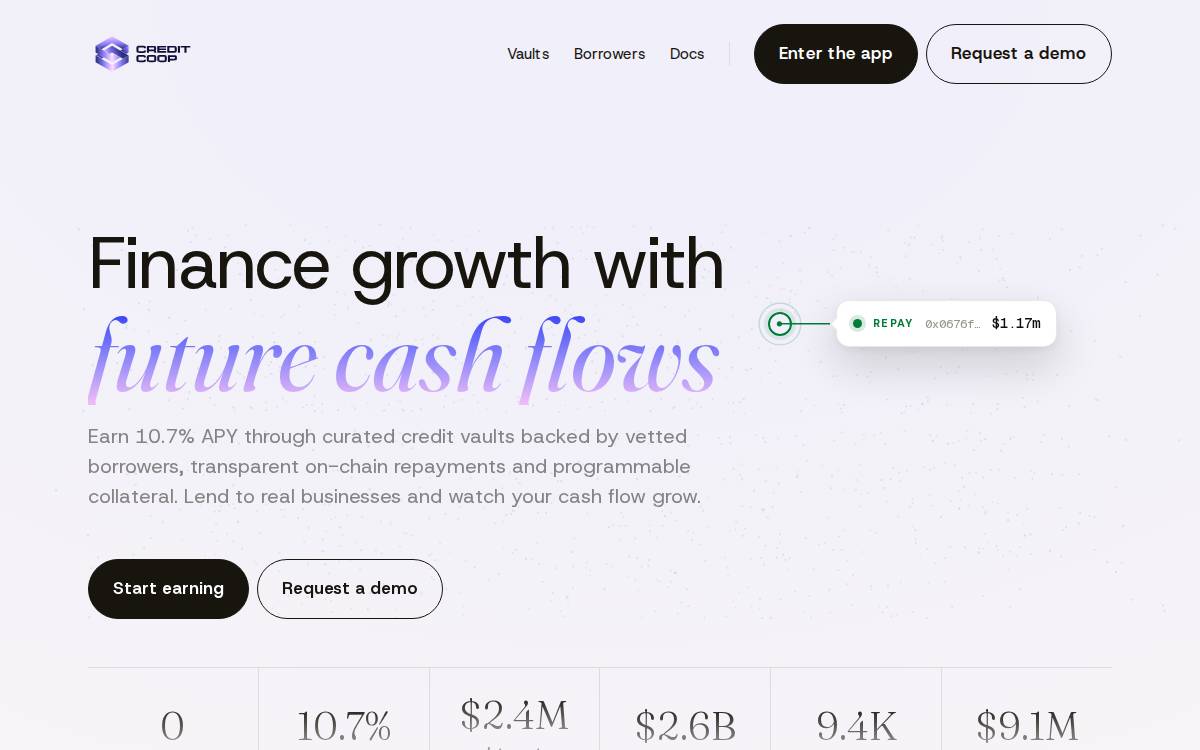 Credit Coop website preview