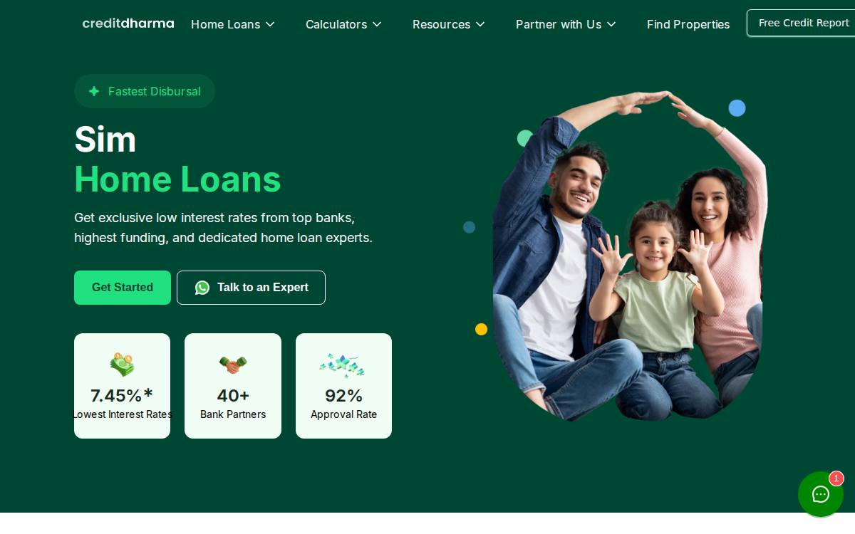 Credit Dharma website preview