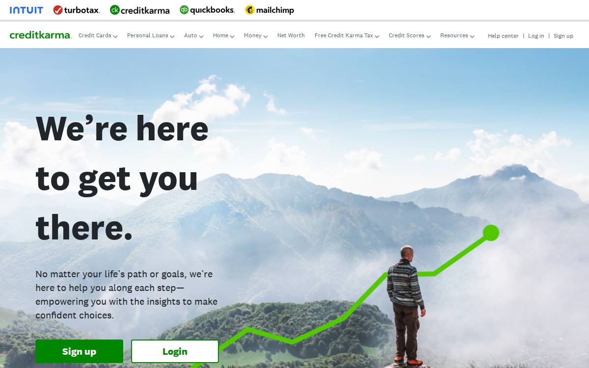 Credit Karma website preview