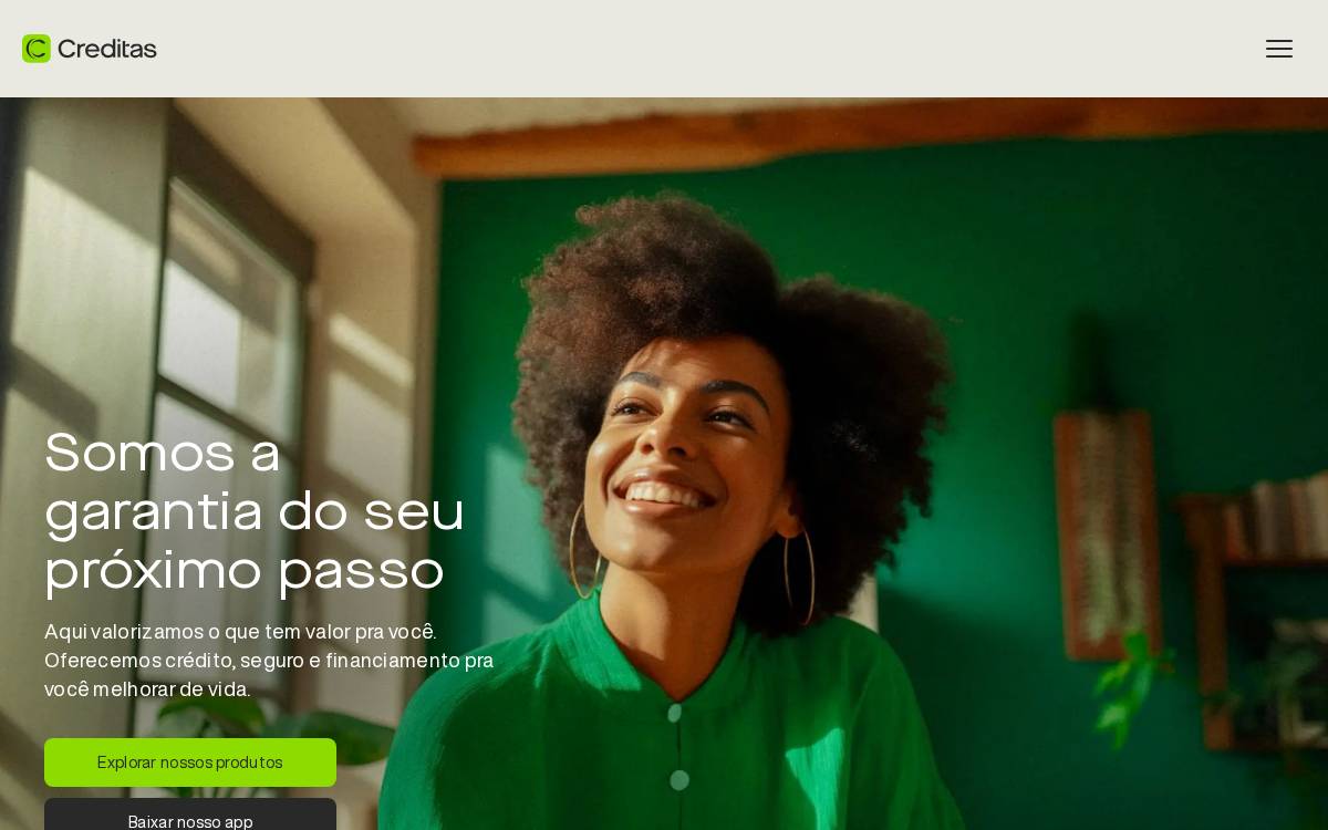 Creditas website preview
