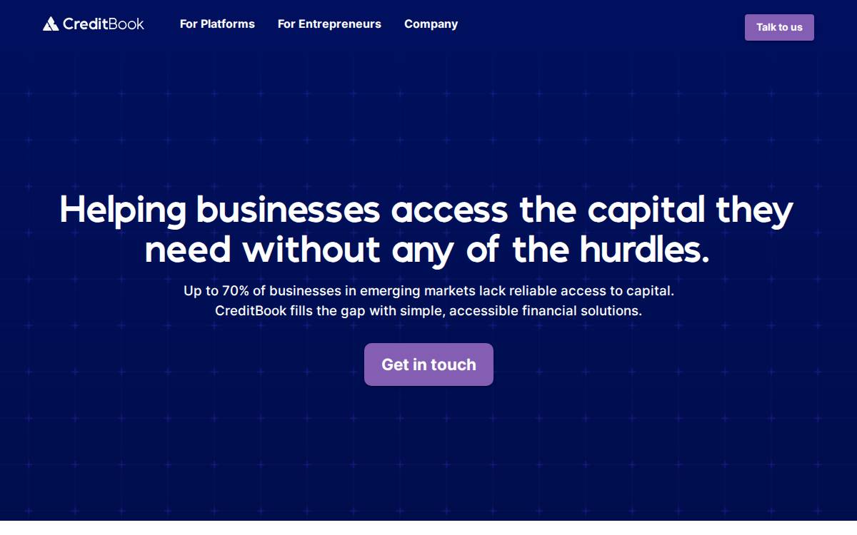 Creditbook website preview