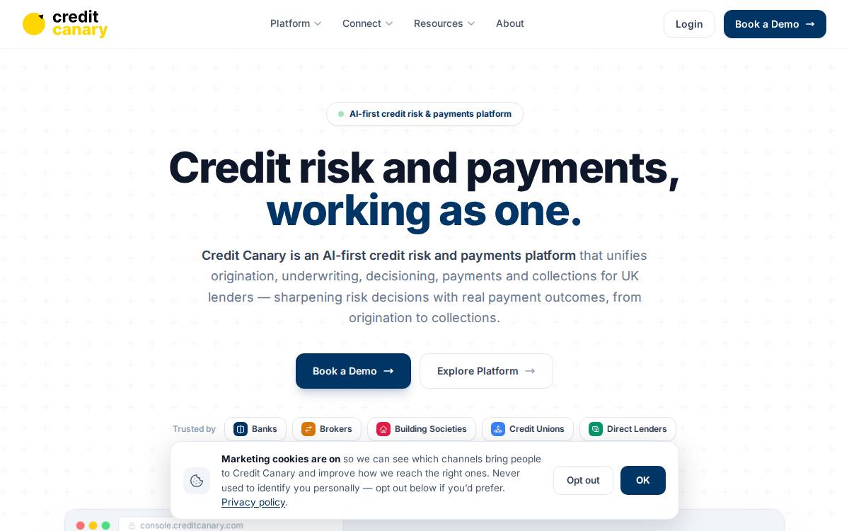 Creditcanary website preview